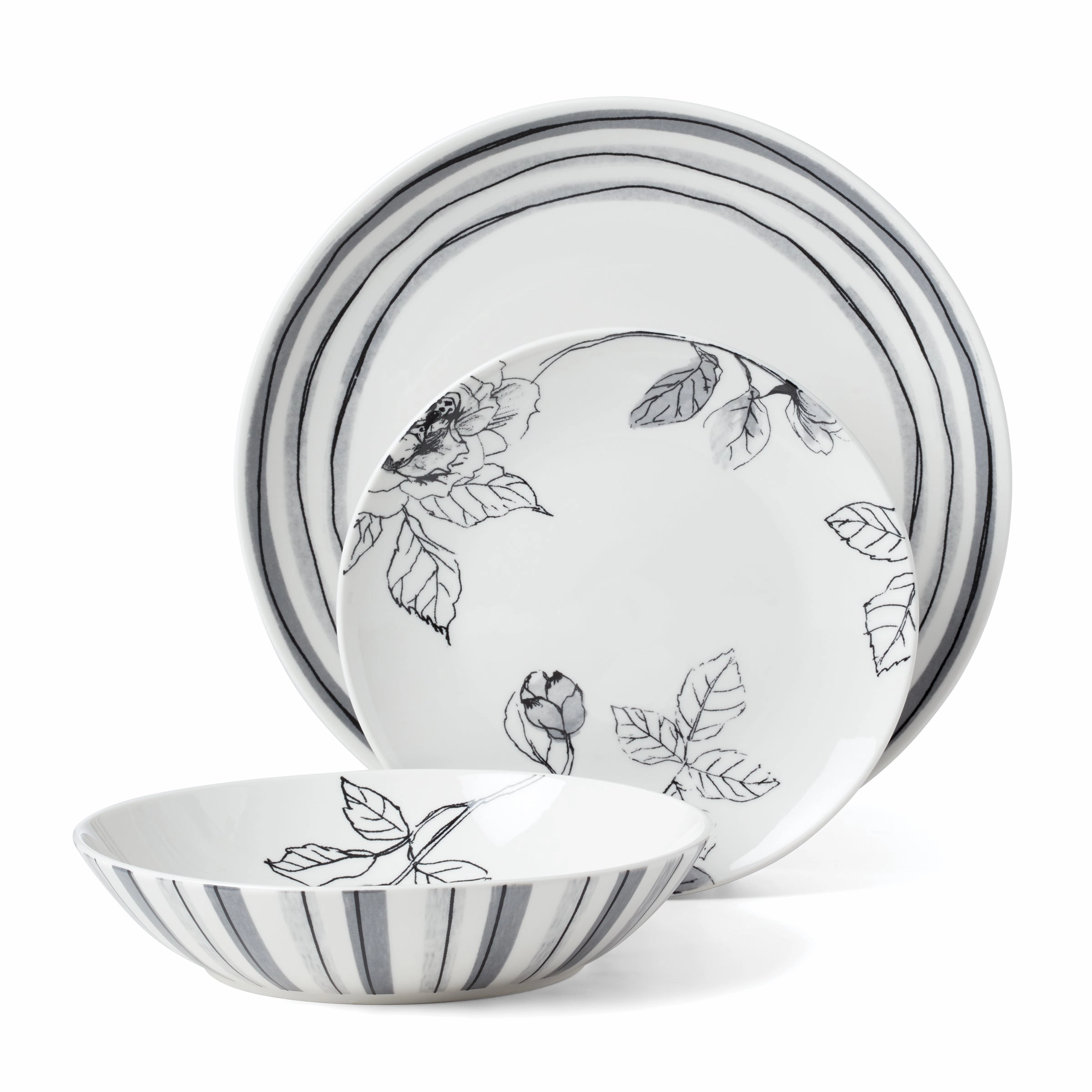 Sketchbook 12-Piece Dinnerware Set