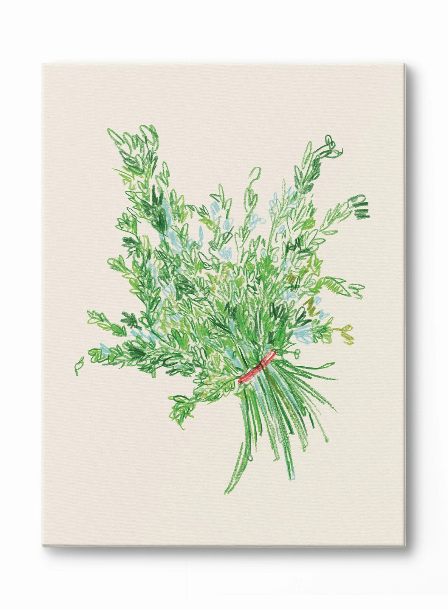 Sketched Herbs, Canvasindoor decorative canvas print