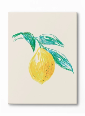 Sketched Lemon, Canvasindoor decorative canvas print