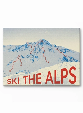 Skier's Bucket List, Canvasindoor decorative canvas print