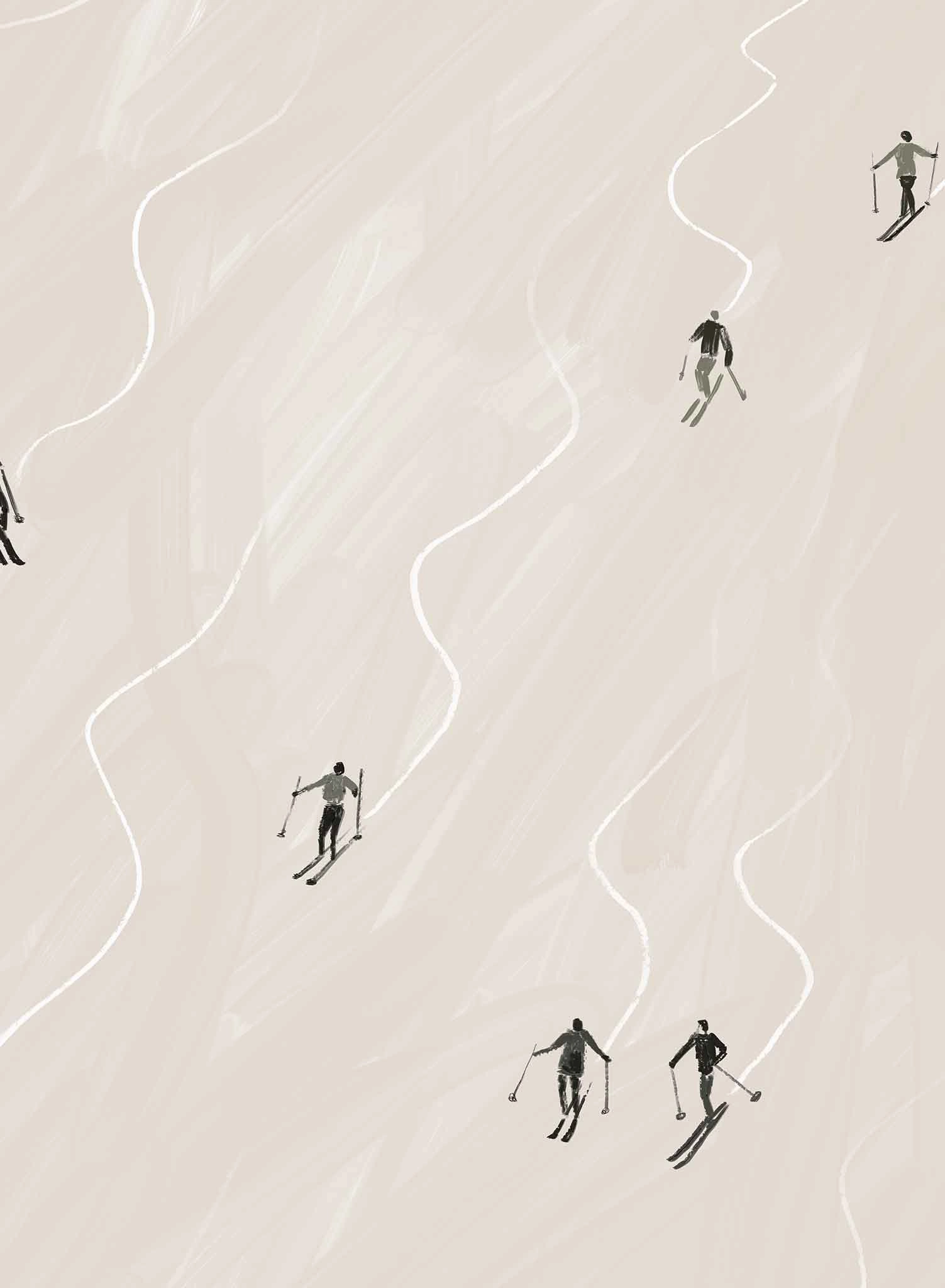 Slalom, Wallpapernordic minimalist wallpaper