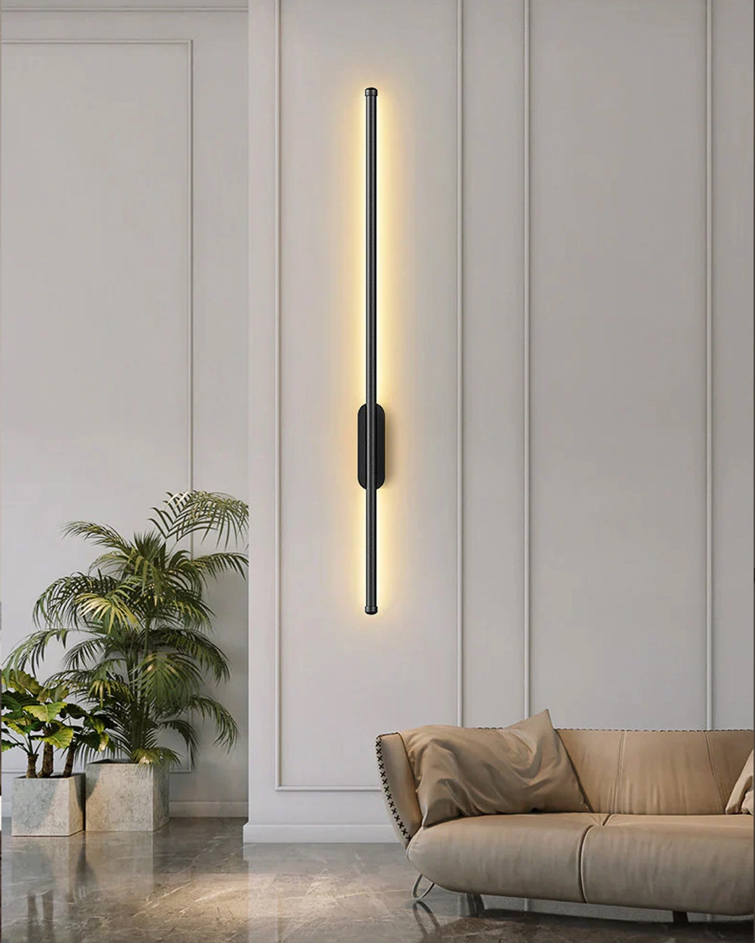 Slimline LED Wall Sconce - Black