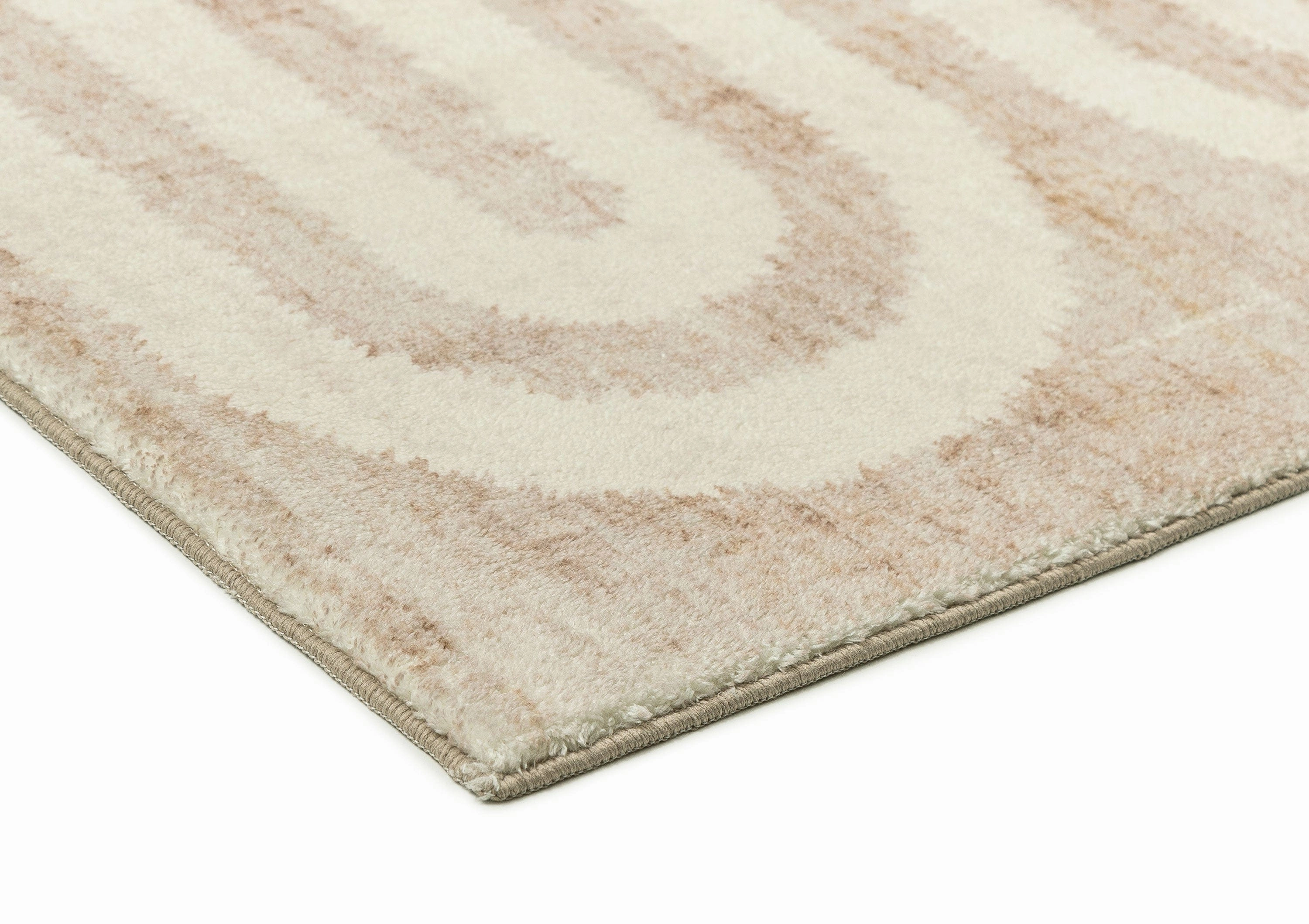 Sloan Beige Curve Pattern Washable Rug