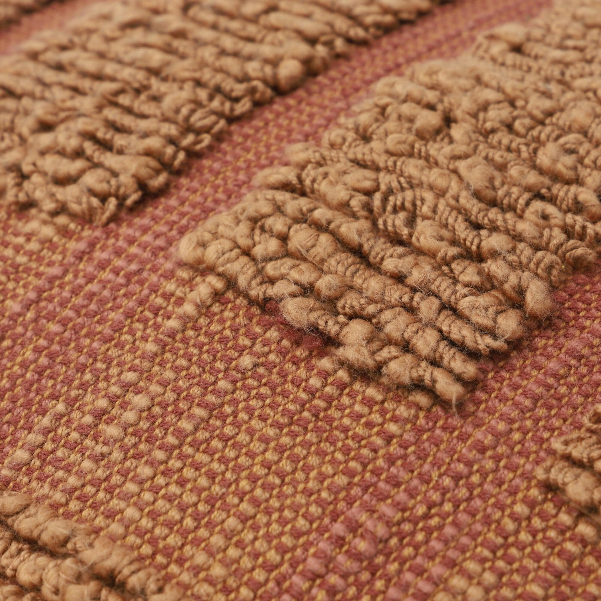 Slub Square Cushion Cover 450 X 450 Brown
