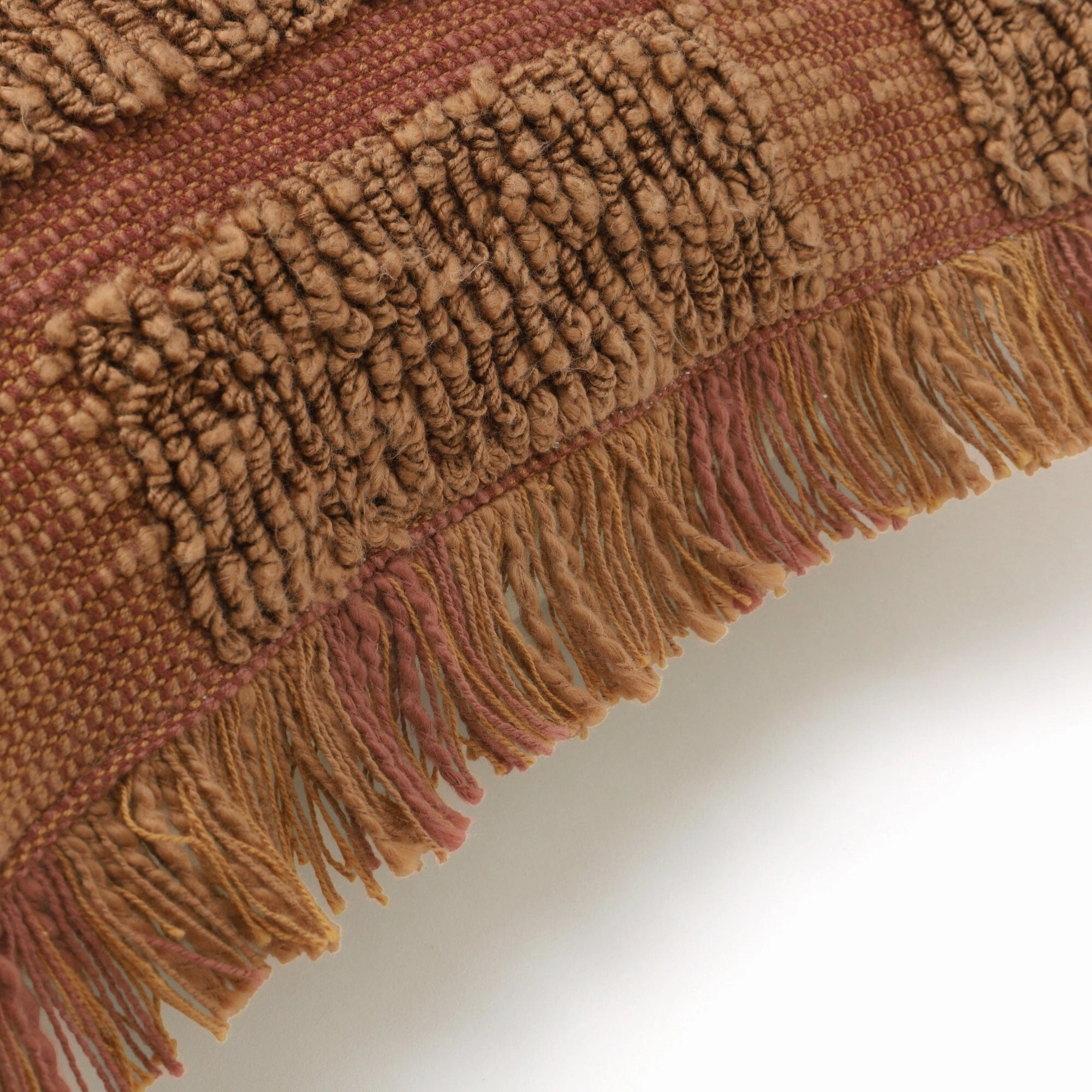 Slub Square Cushion Cover 450 X 450 Brown