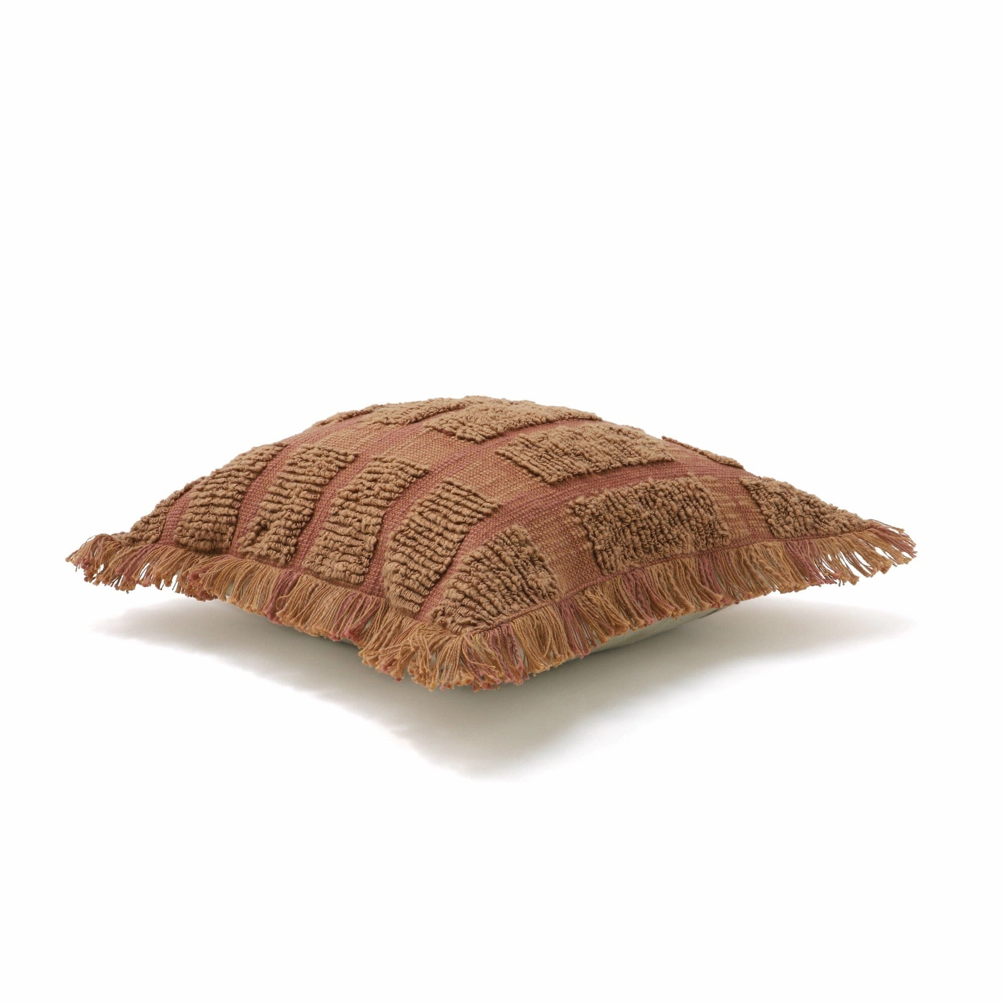 Slub Square Cushion Cover 450 X 450 Brown