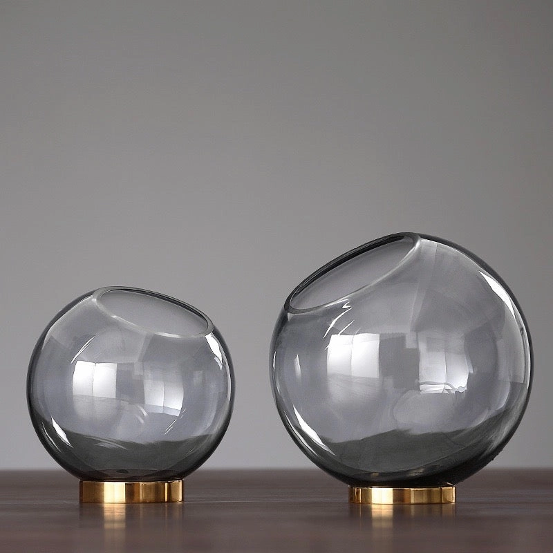 Smokey Glass Spotlight Vasehome decoration ,modern home decor 