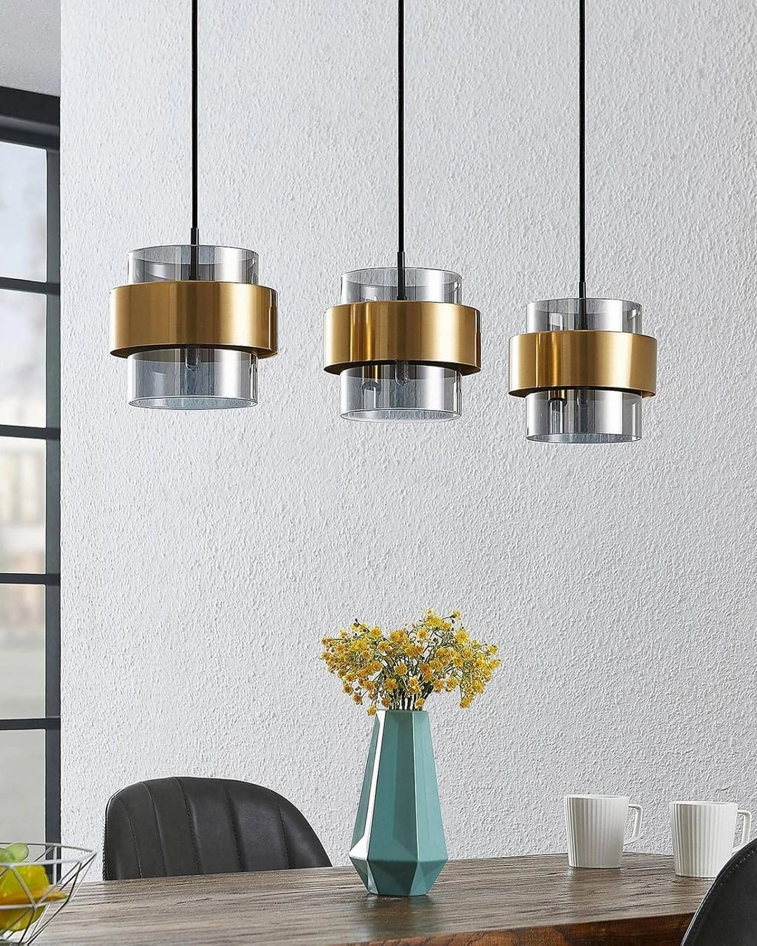 Smoky Glass Cluster Pendant Light