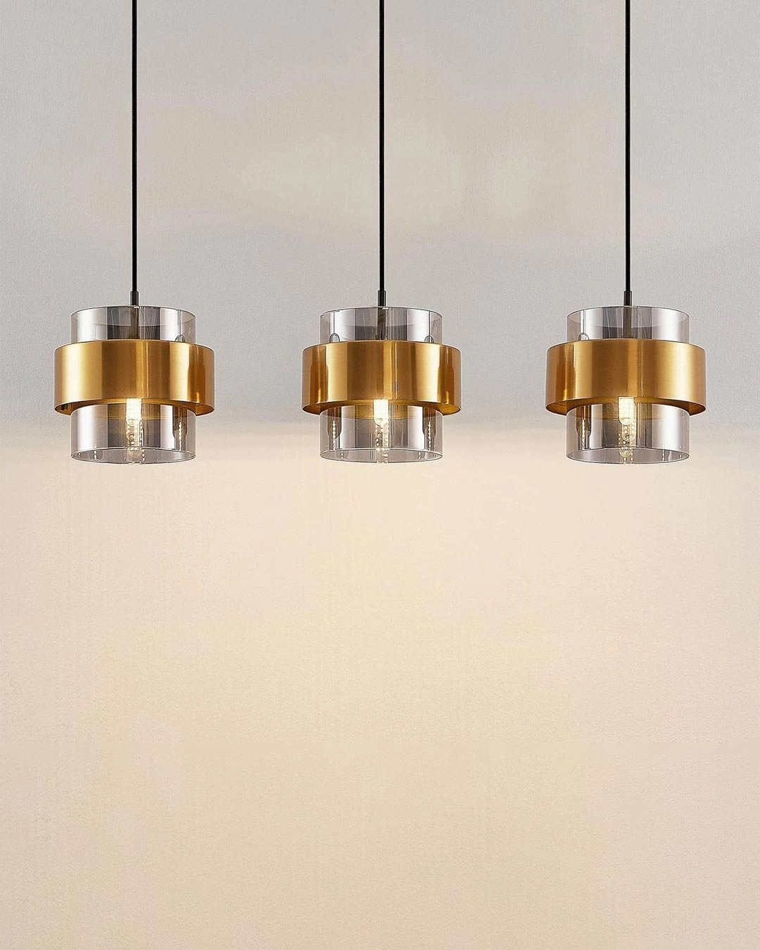 Smoky Glass Cluster Pendant Light
