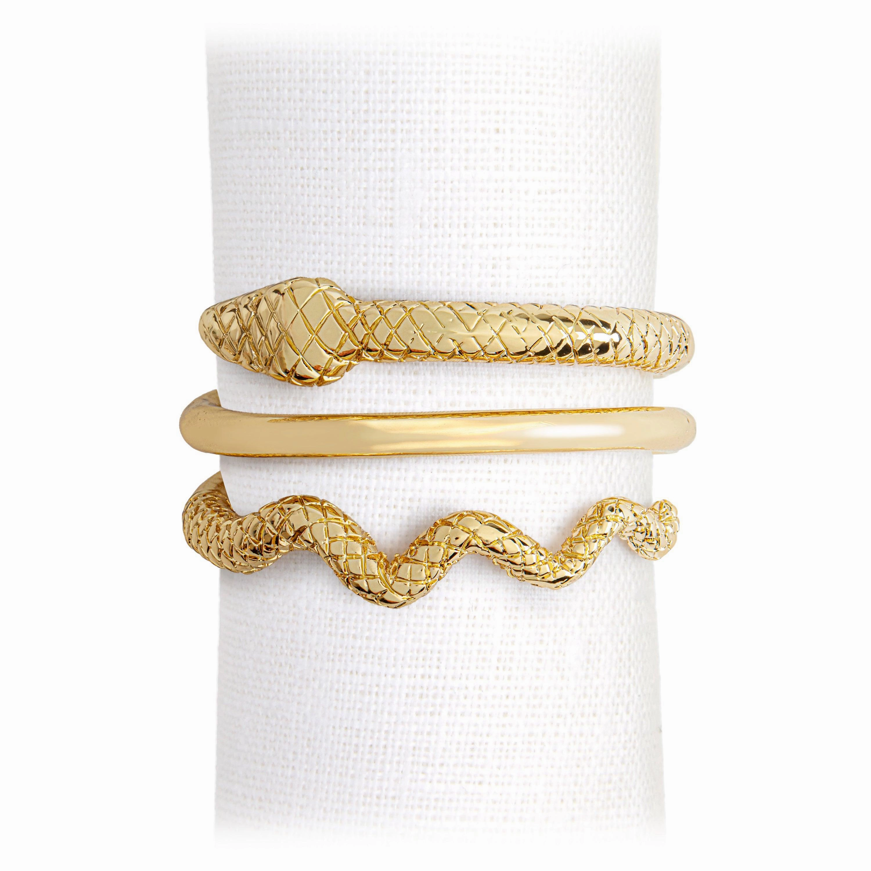 Snake Napkin Rings (Set of 4) - Goldnordic style desktop ornaments