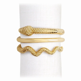 Snake Napkin Rings (Set of 4) - Goldnordic style desktop ornaments