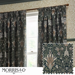 Snakeshead Jacquard Chenille Pencil Pleat Curtains Indigo/Leafbedding sets ,throw blankets 