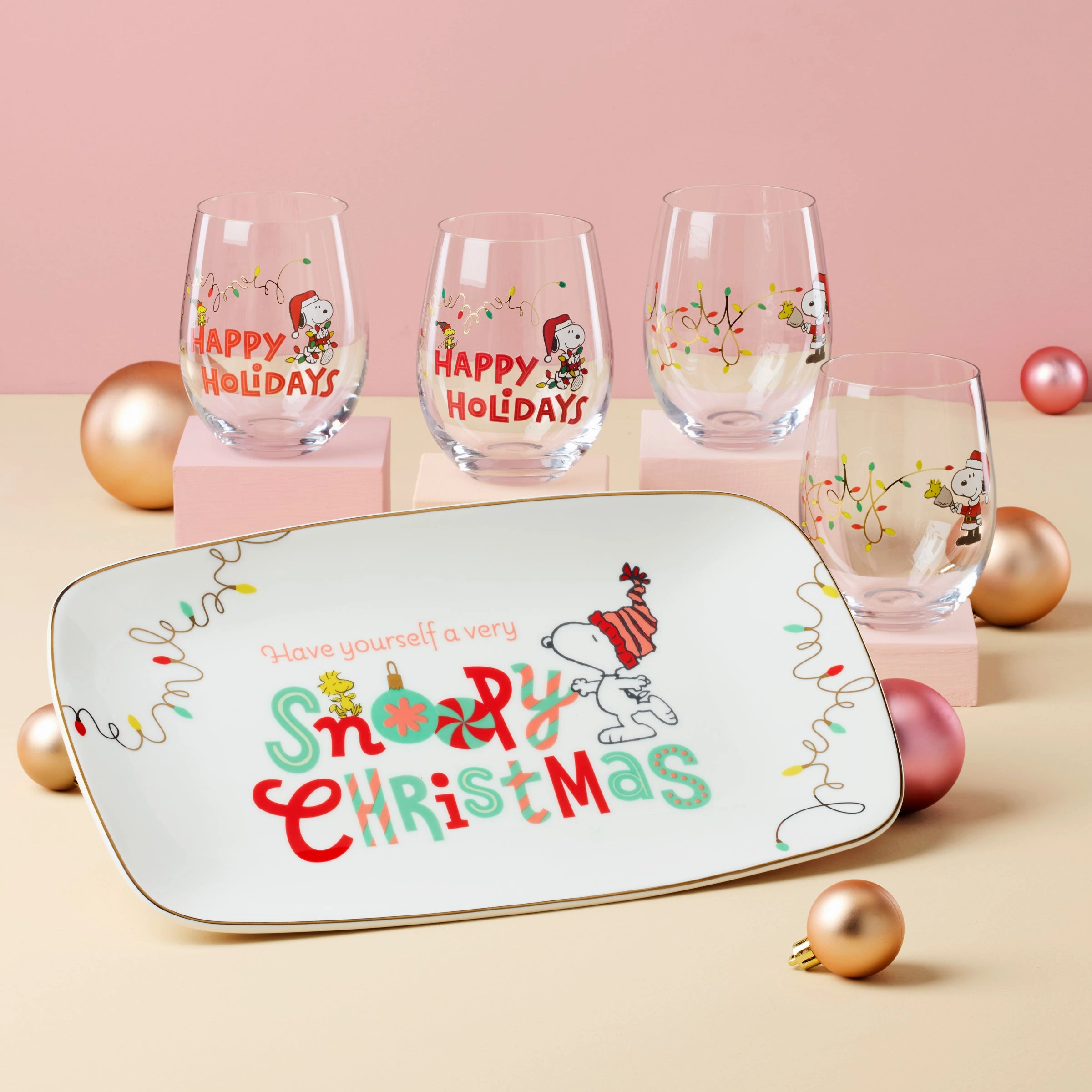 Snoopy Christmas Hors d'Oeuvre Tray