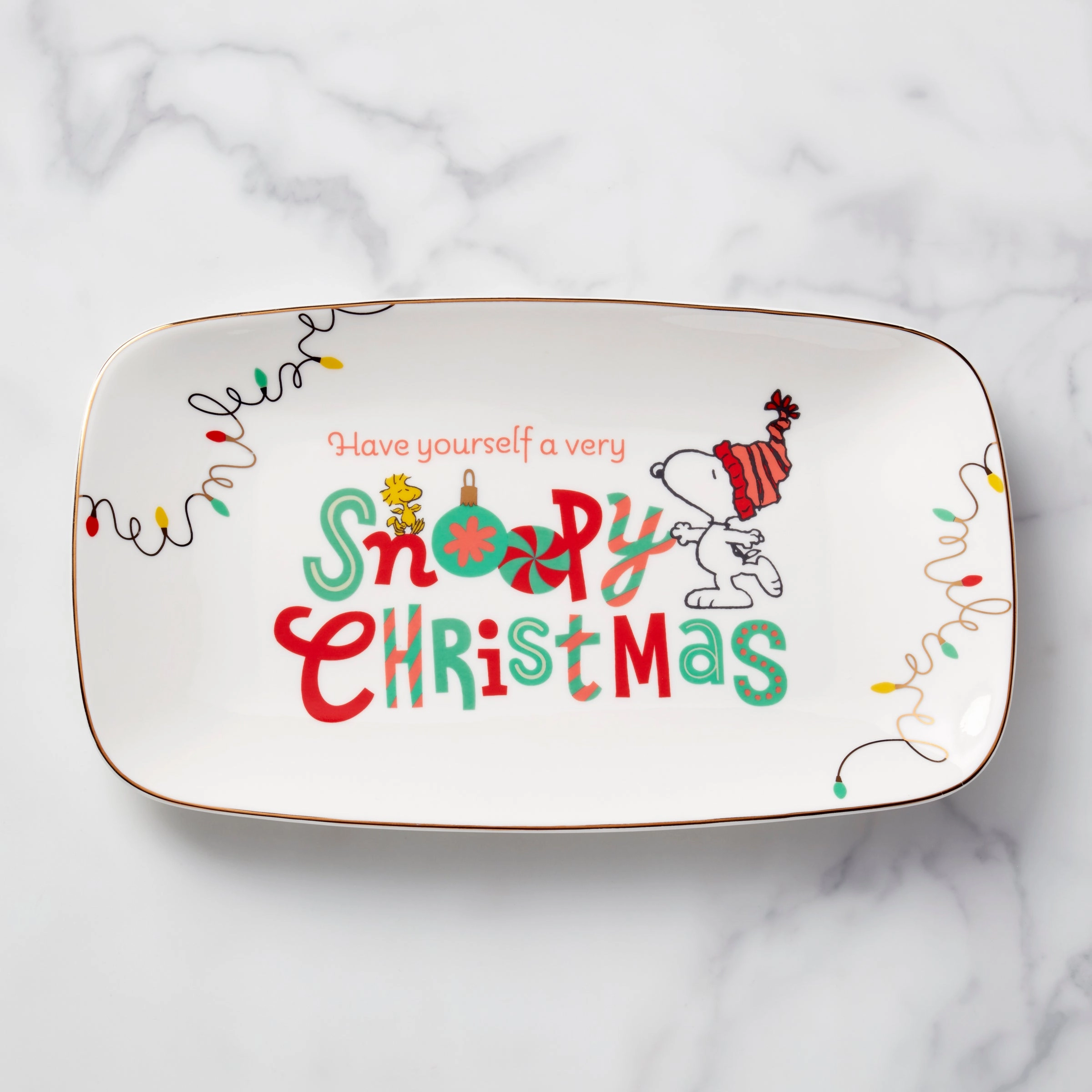 Snoopy Christmas Hors d'Oeuvre Trayafternoon tea dessert tray