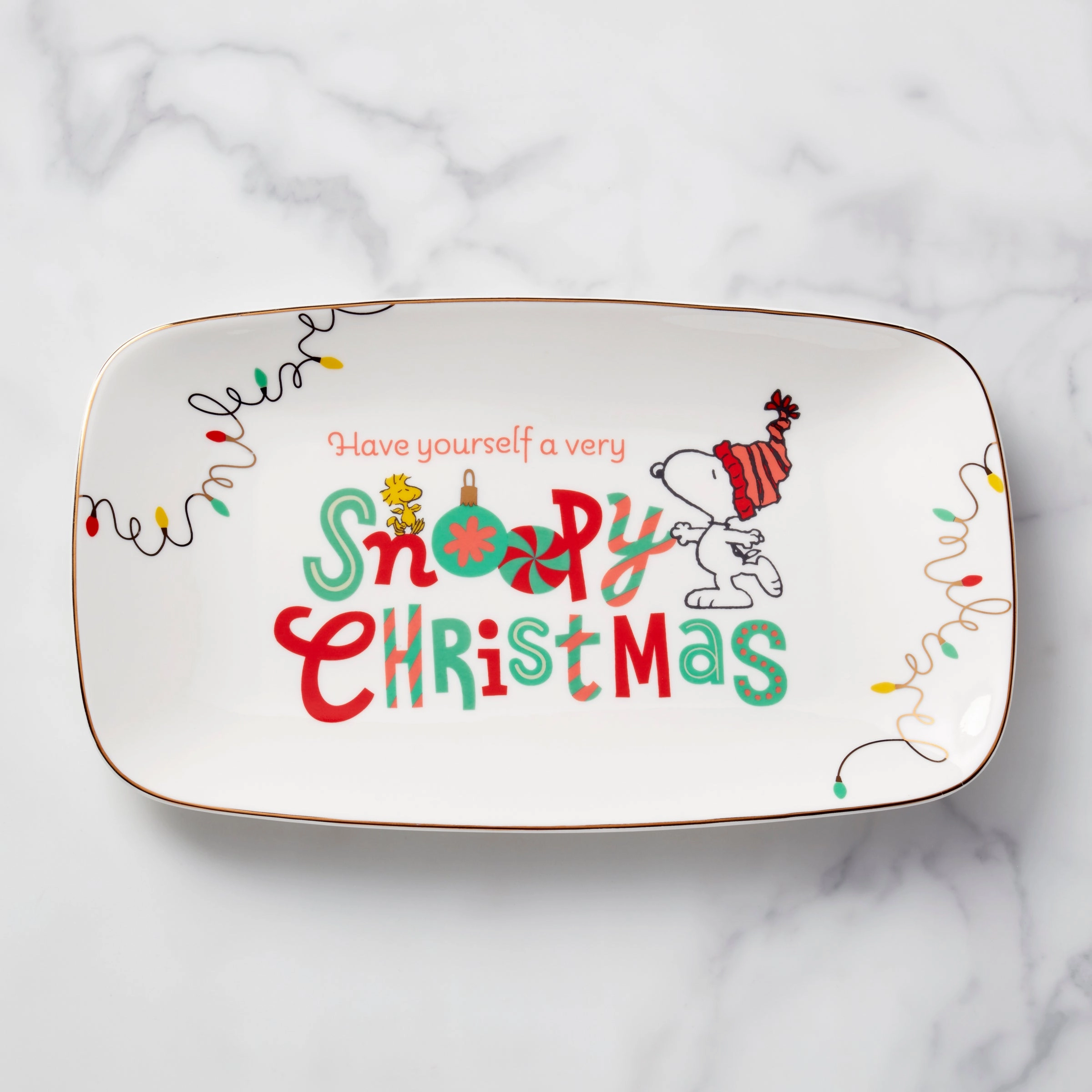 Snoopy Christmas Hors d'Oeuvre Traymodern kitchen decor ,kitchen dinner set ,dinnerware 