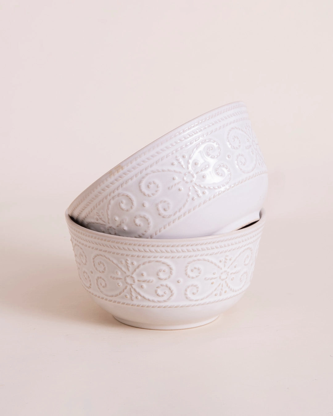 Snow Petal Ceramic Bowl