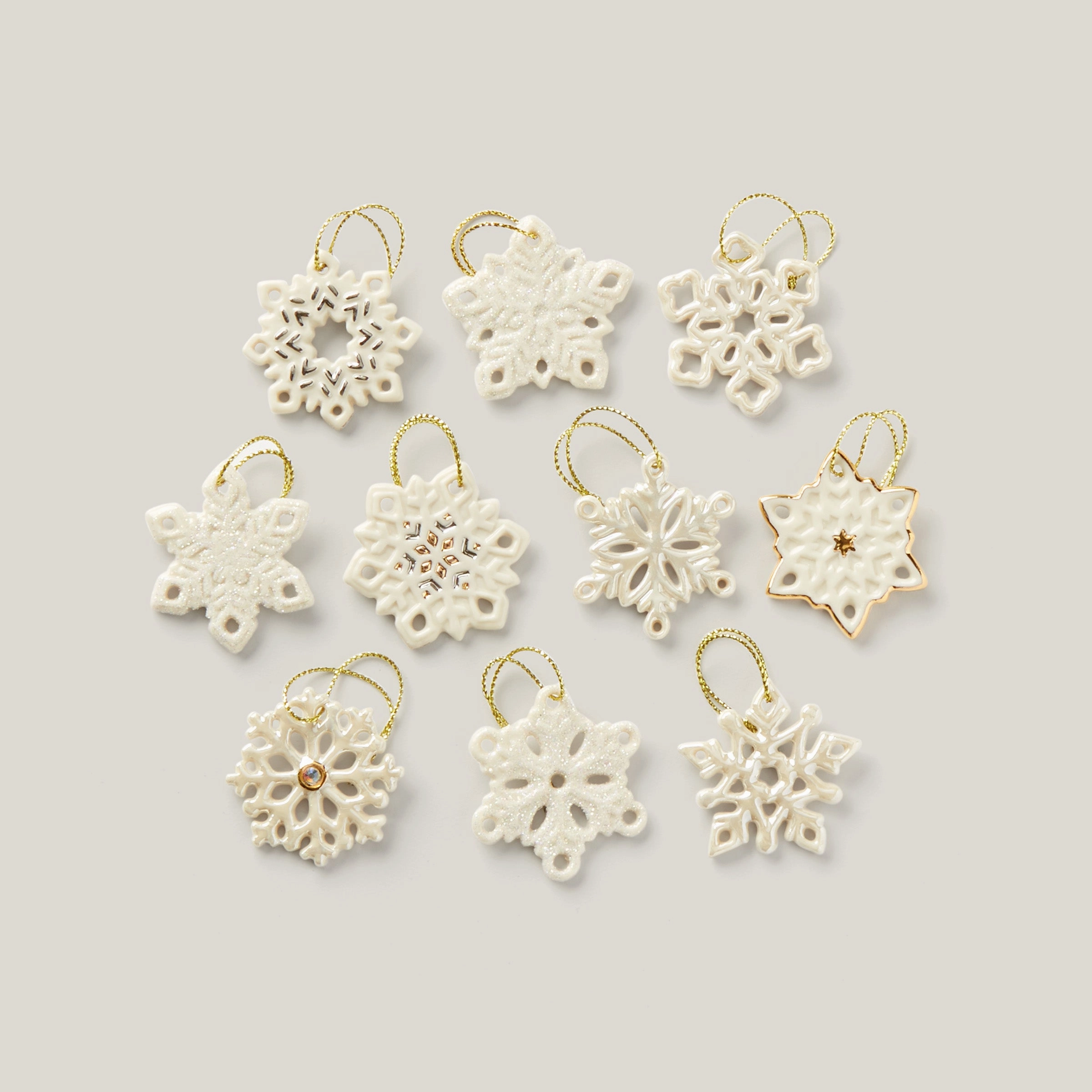 Snowflake 10-Piece Ornament Sethome decorative items