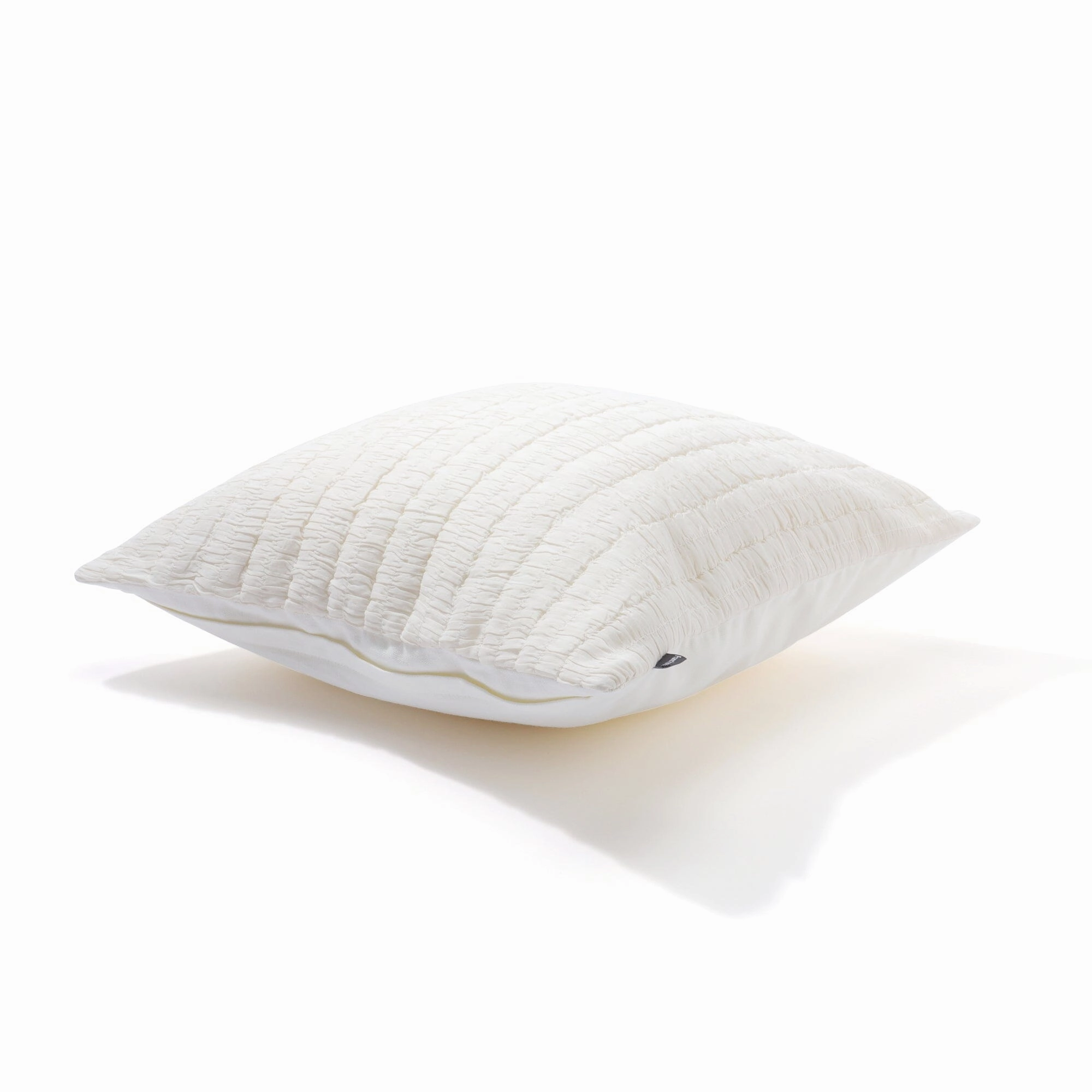 Solid Gather Cushion Cover 450 x 450  Ivory