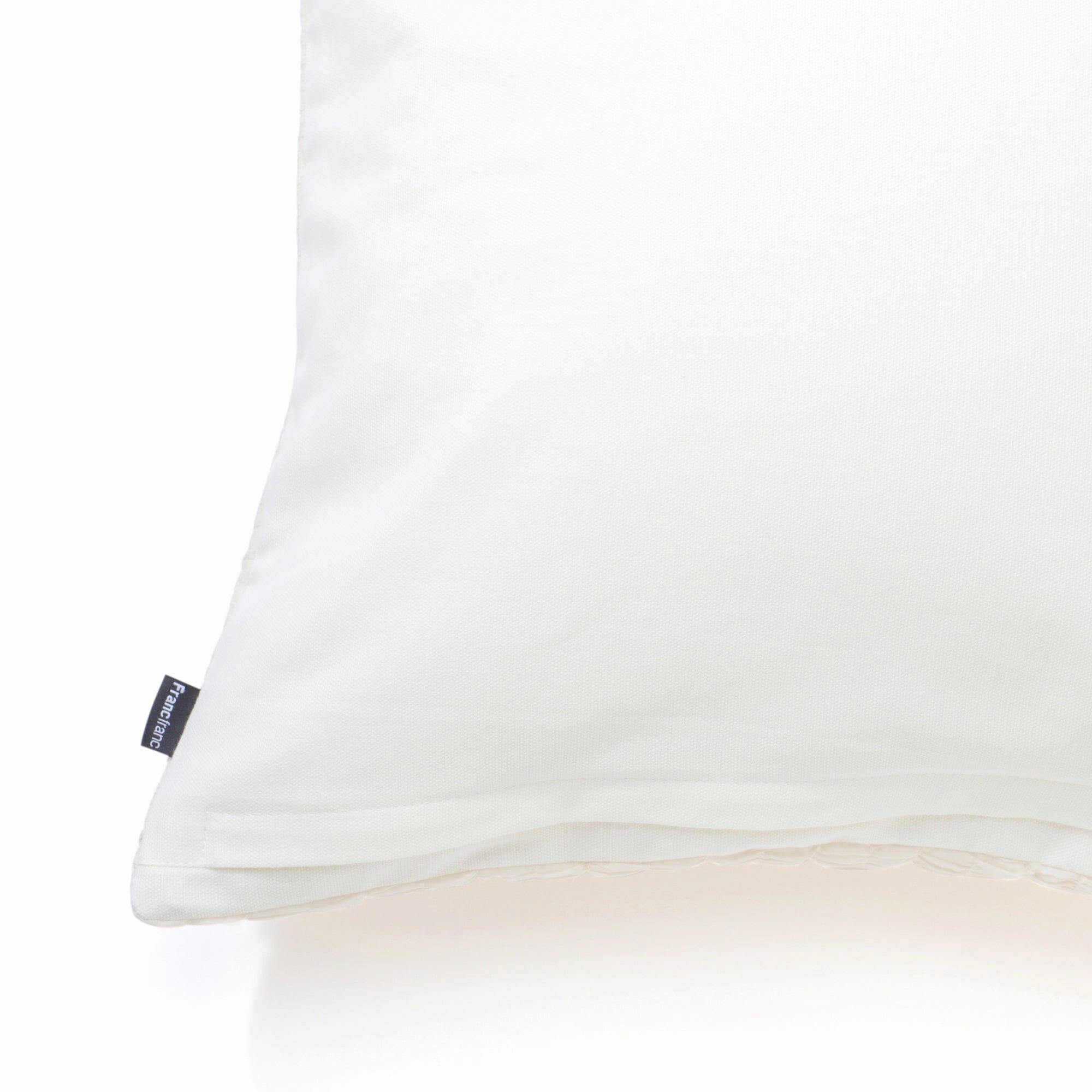 Solid Gather Cushion Cover 450 x 450  Ivory