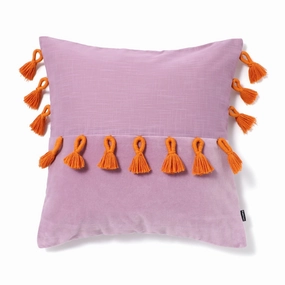 Solid Tassel Cushion Cover 450 x 450  Purplebedding sets ,throw blankets 