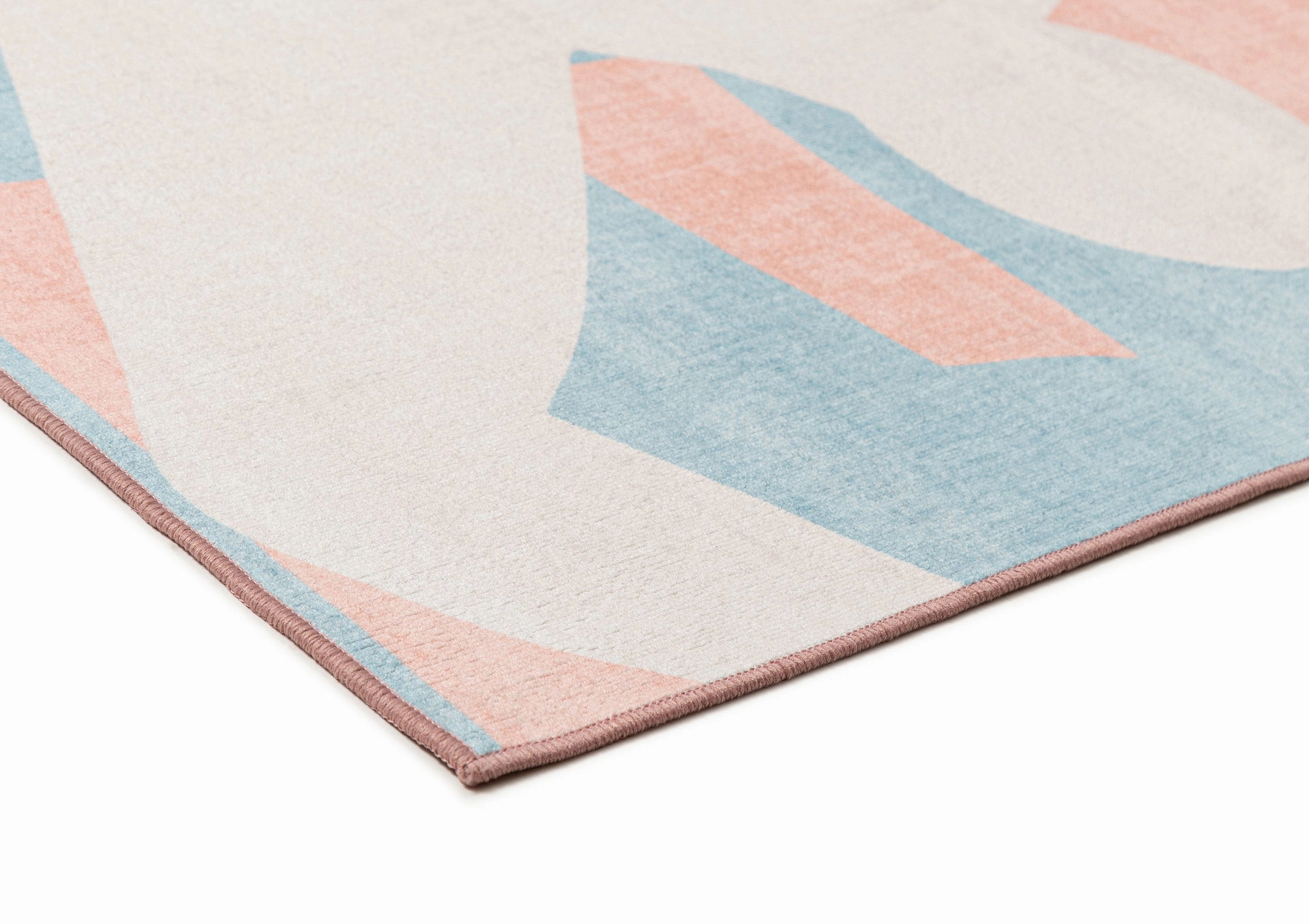 Sorata Pink and Blue Pastel Abstract Rug