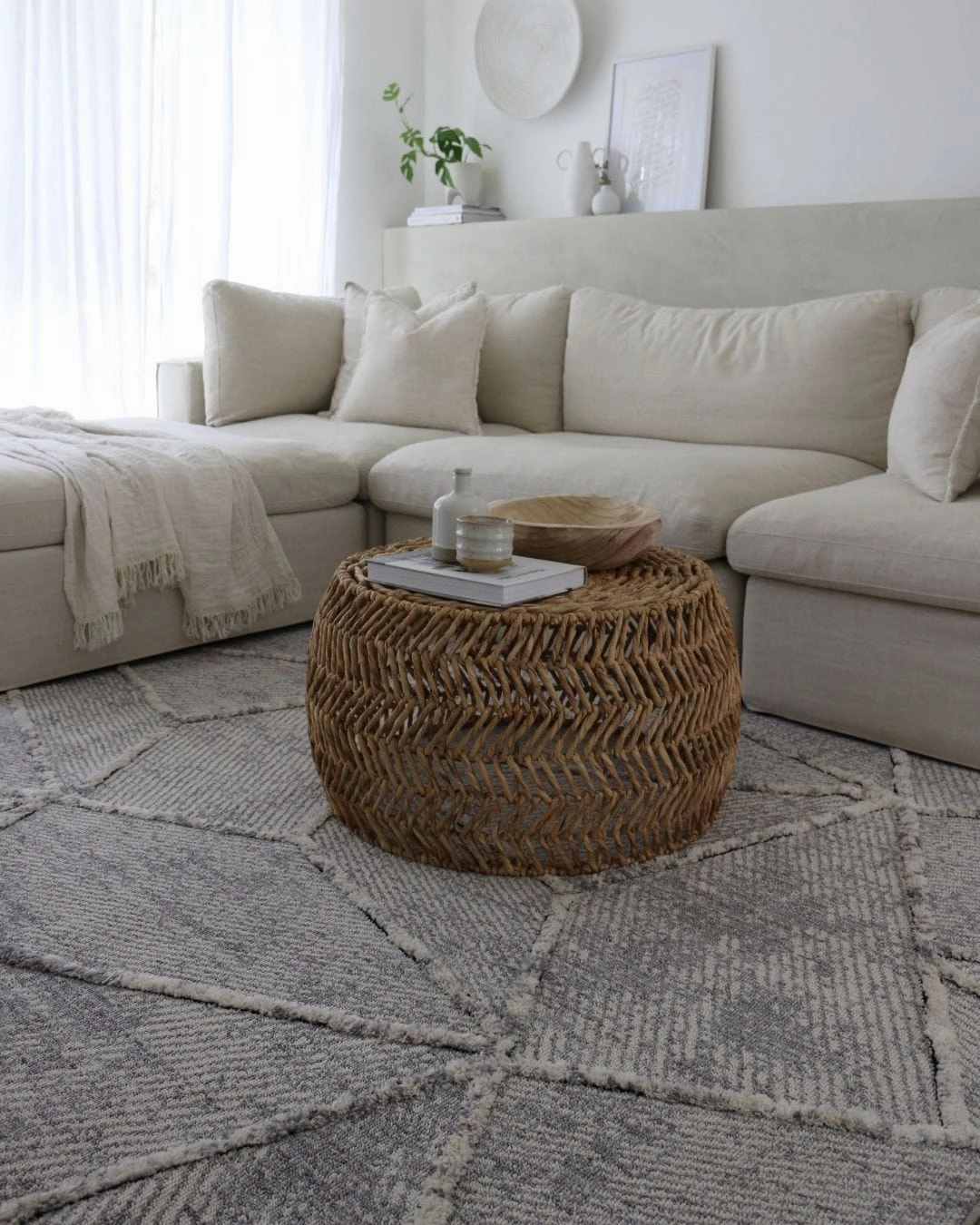 Soraya Grey Abstract Textured Rug
