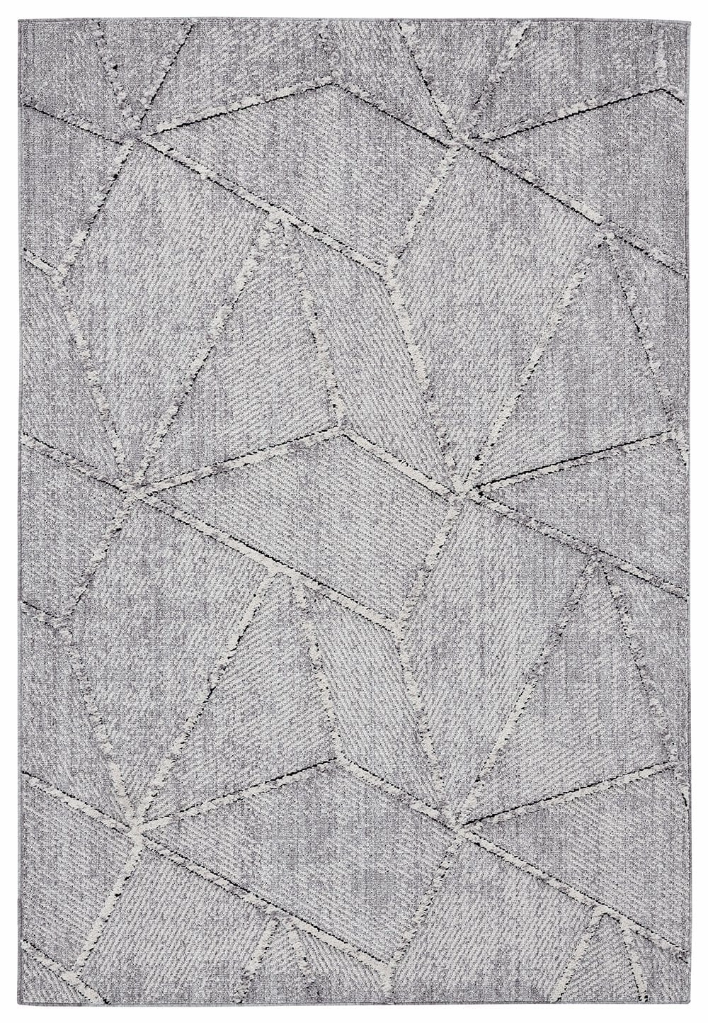 Soraya Grey Abstract Textured Rugmodern color block patchwork rug