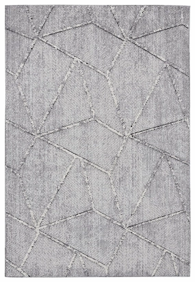 Soraya Grey Abstract Textured Rugmodern color block patchwork rug