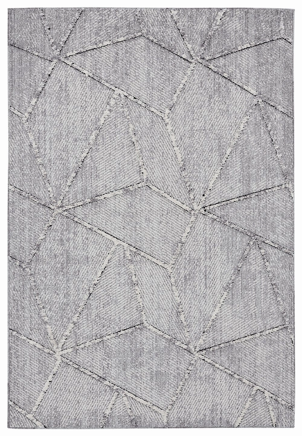 Soraya Grey Abstract Textured Rugmodern color block patchwork rug