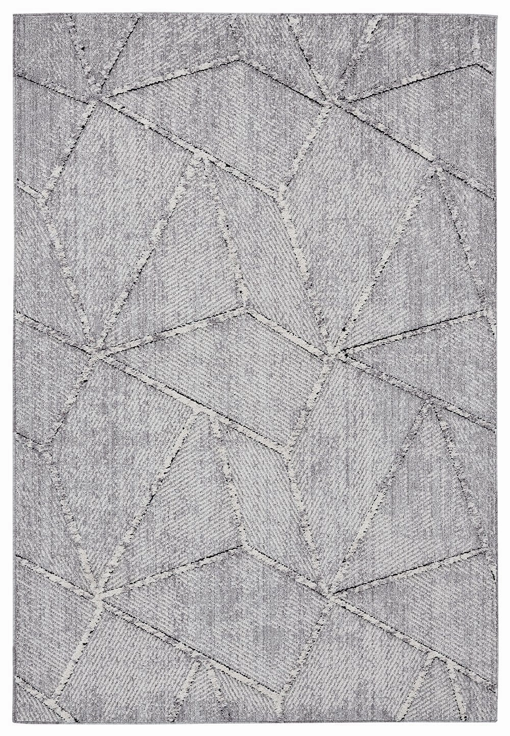Soraya Grey Abstract Textured Rugmodern color block patchwork rug