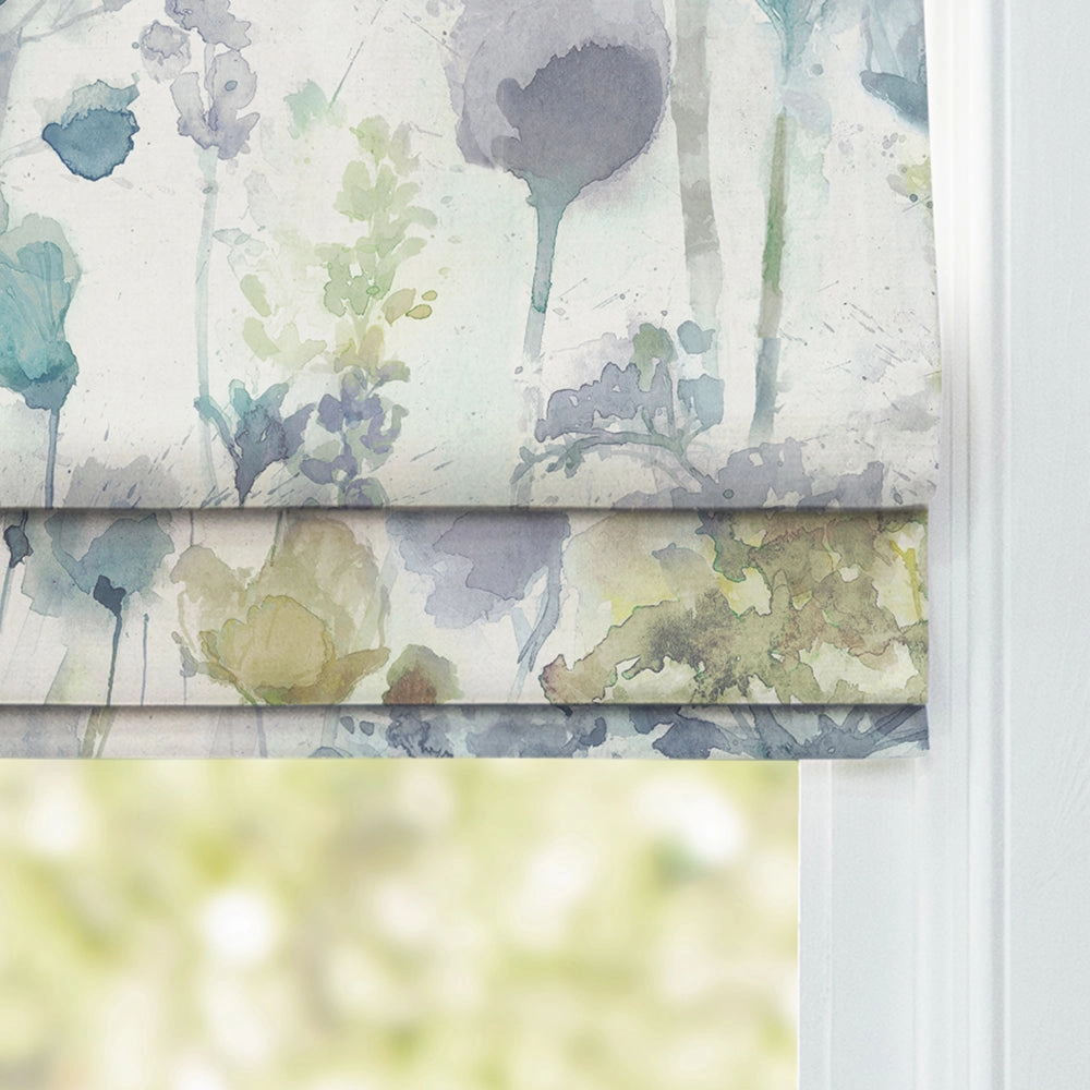 Sorong Printed Cotton Made to Measure Roman Blinds Lemon