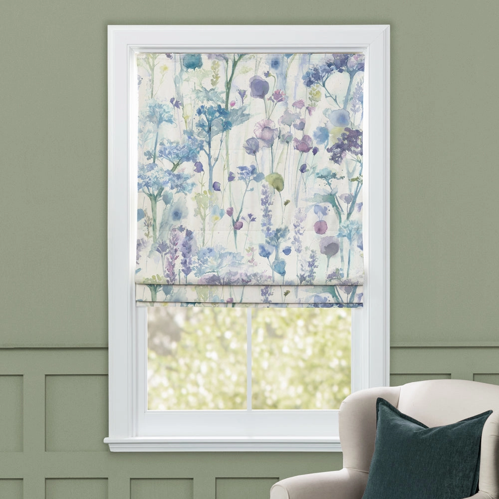 Sorong Printed Cotton Made to Measure Roman Blinds Violet