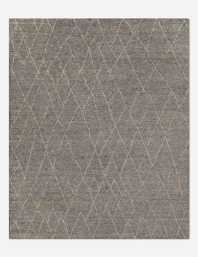 Soskin Hand-Knotted Wool Morrocan Style Rugmodern color block patchwork rug