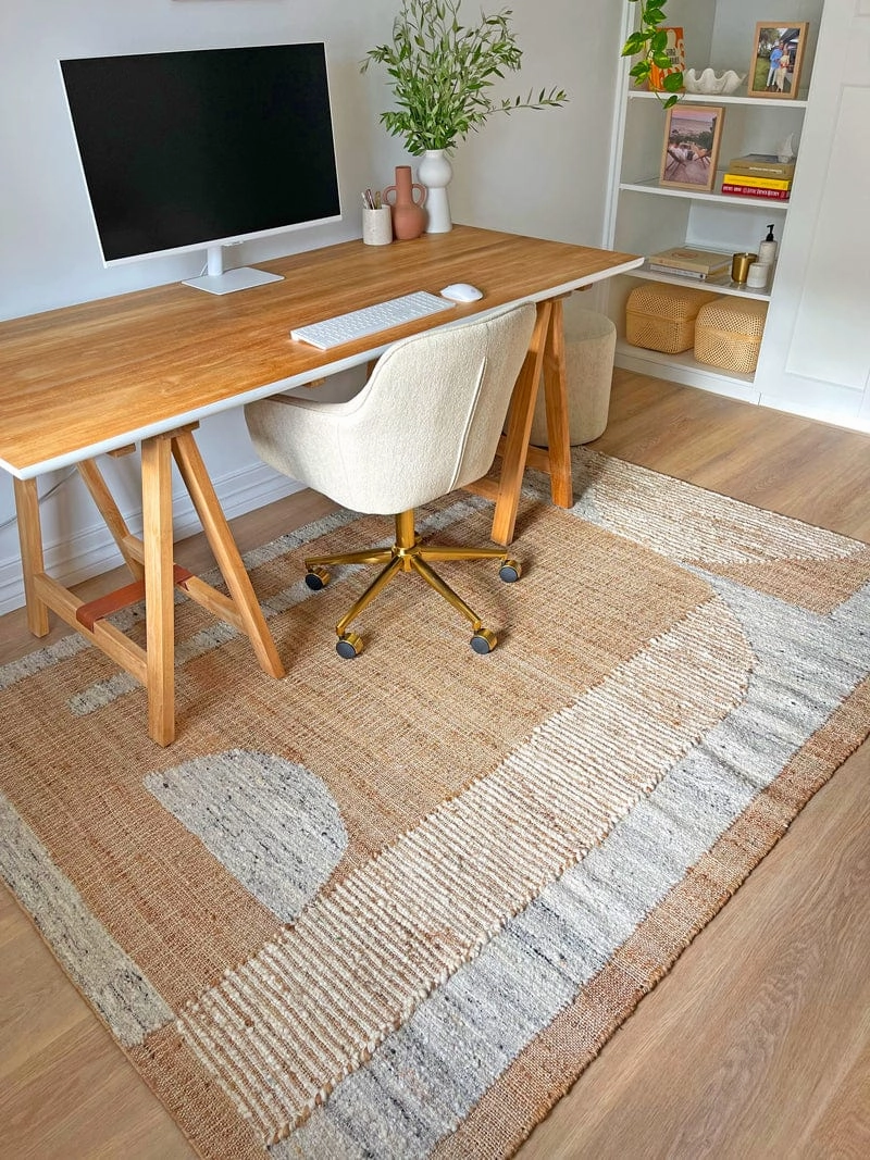 Soto Brown Cream and Grey Modern Jute Rug *NO RETURNS UNLESS FAULTY