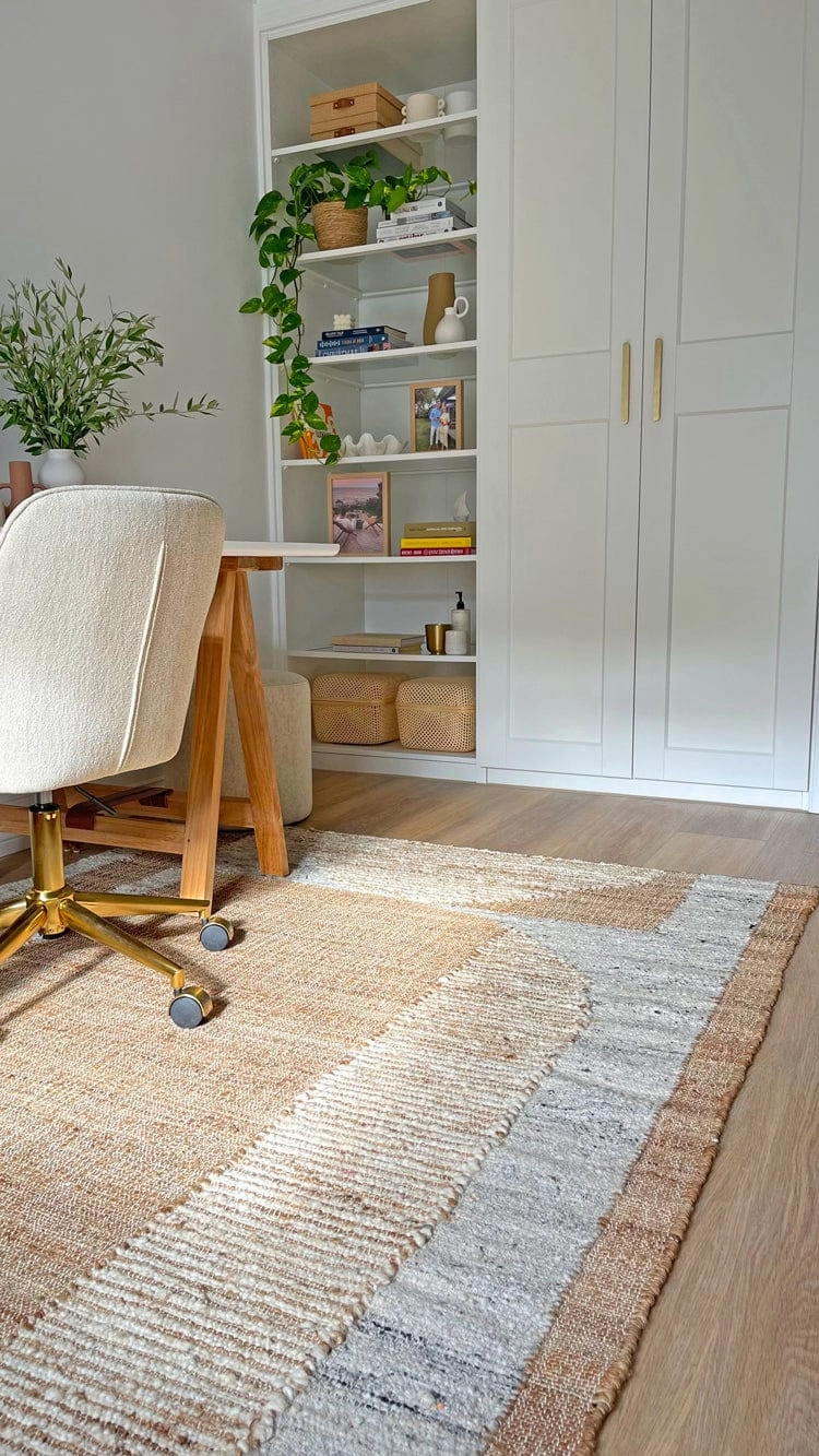 Soto Brown Cream and Grey Modern Jute Rug *NO RETURNS UNLESS FAULTY