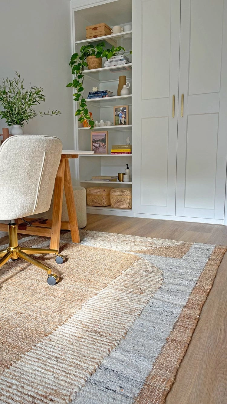 Soto Brown Cream and Grey Modern Jute Rug *NO RETURNS UNLESS FAULTY