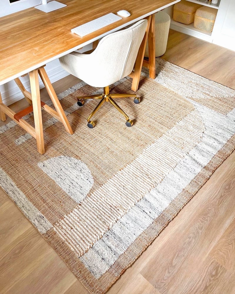 Soto Brown Cream and Grey Modern Jute Rug *NO RETURNS UNLESS FAULTY