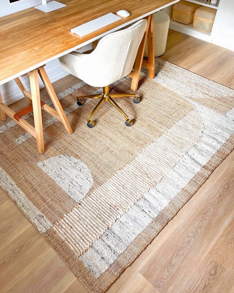 Soto Brown Cream and Grey Modern Jute Rug *NO RETURNS UNLESS FAULTY