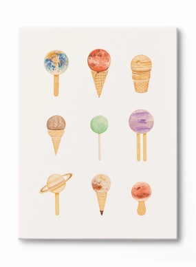 Space Pops, Canvasindoor decorative canvas print