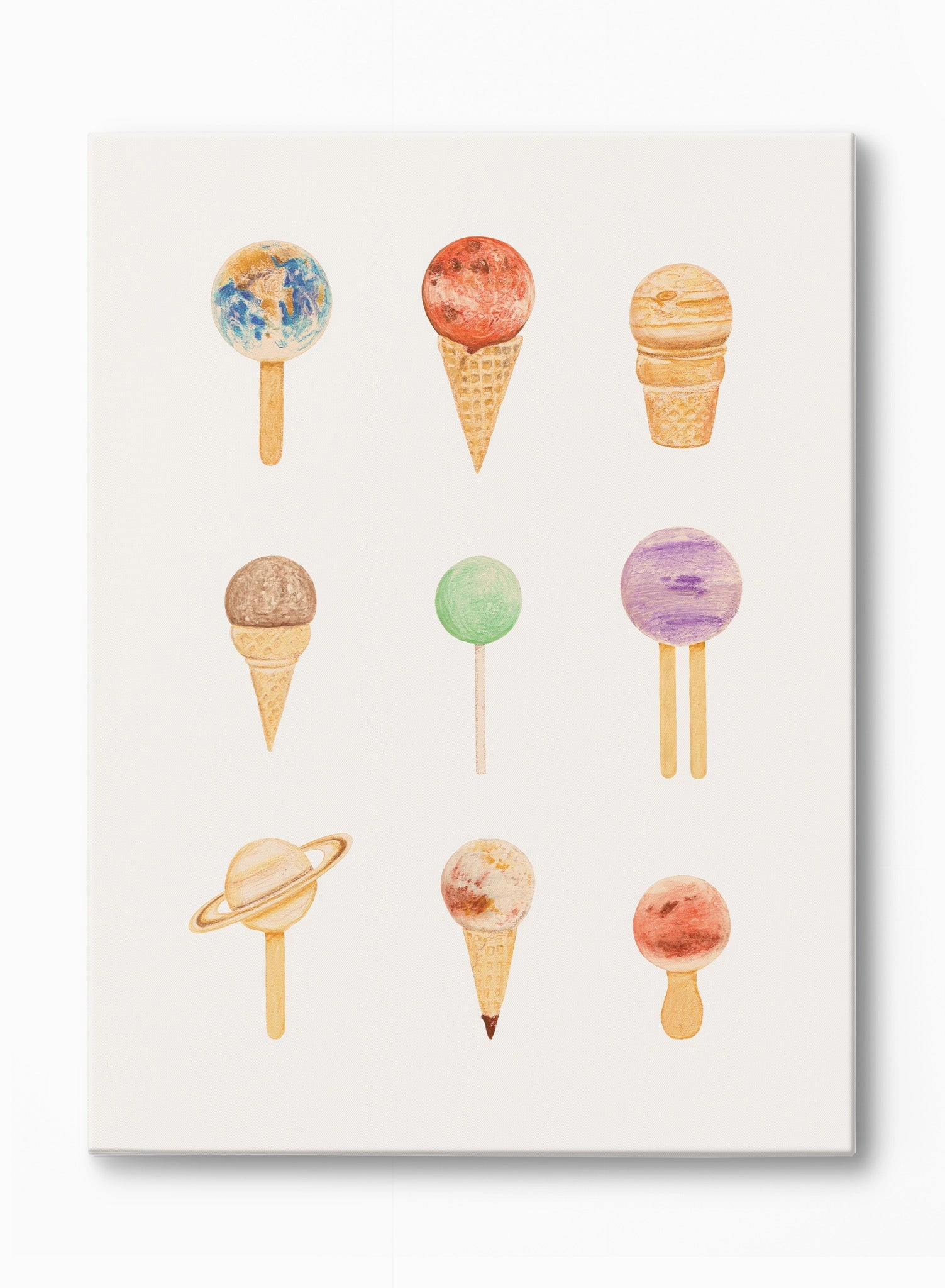 Space Pops, Canvasindoor decorative canvas print