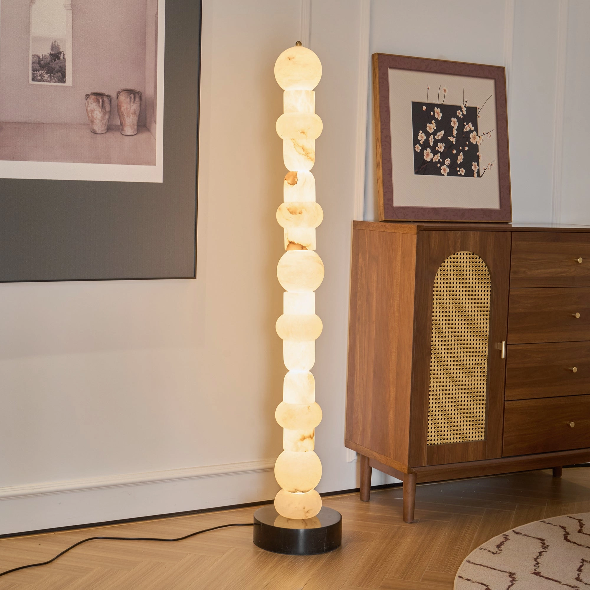 Spanish Alabaster Floor Lamp