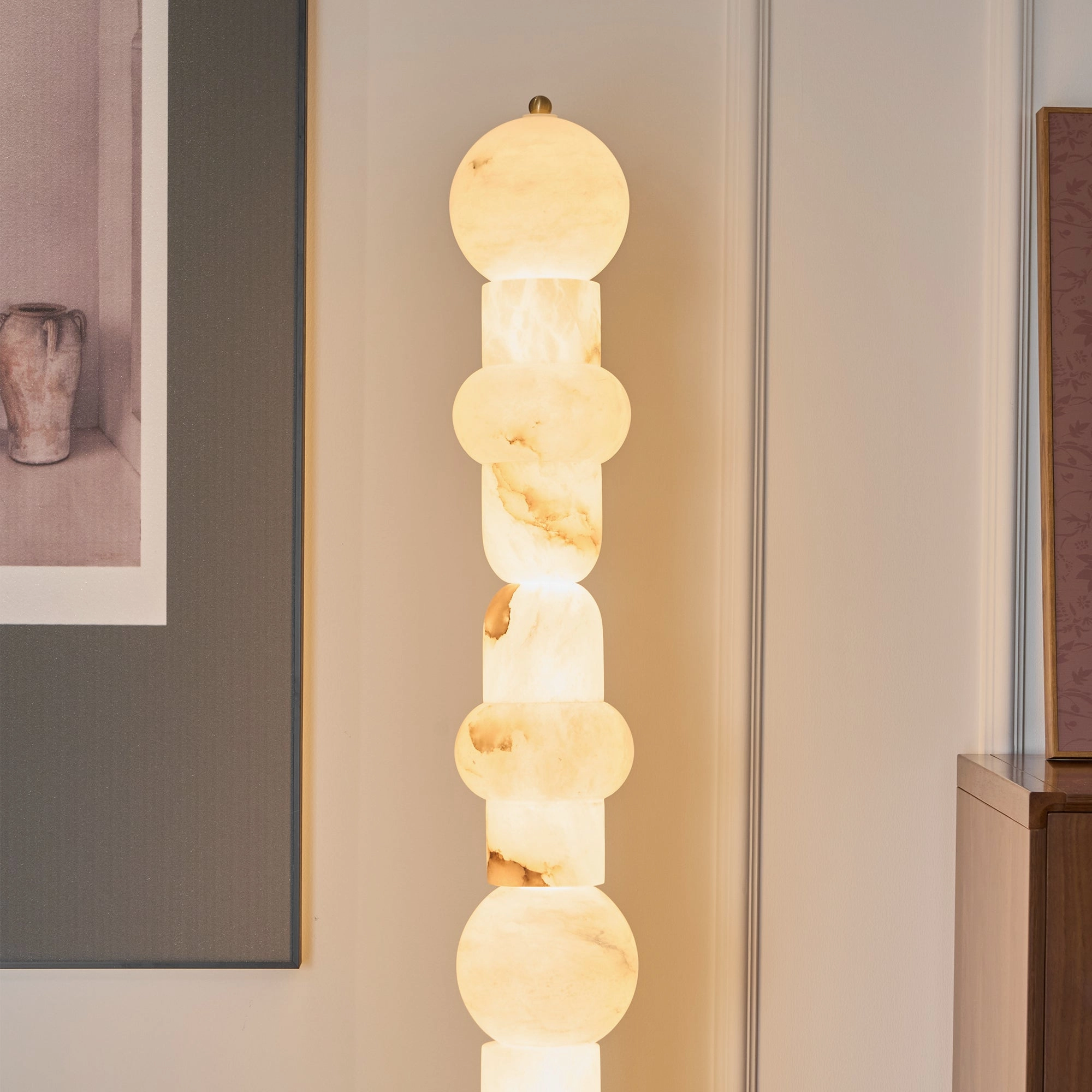Spanish Alabaster Floor Lamp