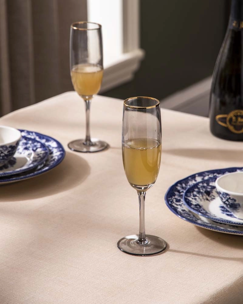 Sparkling Champagne Flute - Smoke - Set Of 6modern kitchen decor ,kitchen dinner set ,dinnerware 