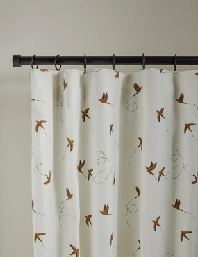 Sparrow Linen Curtain Panel by Rylee   Cruhome decor ,wall decor 