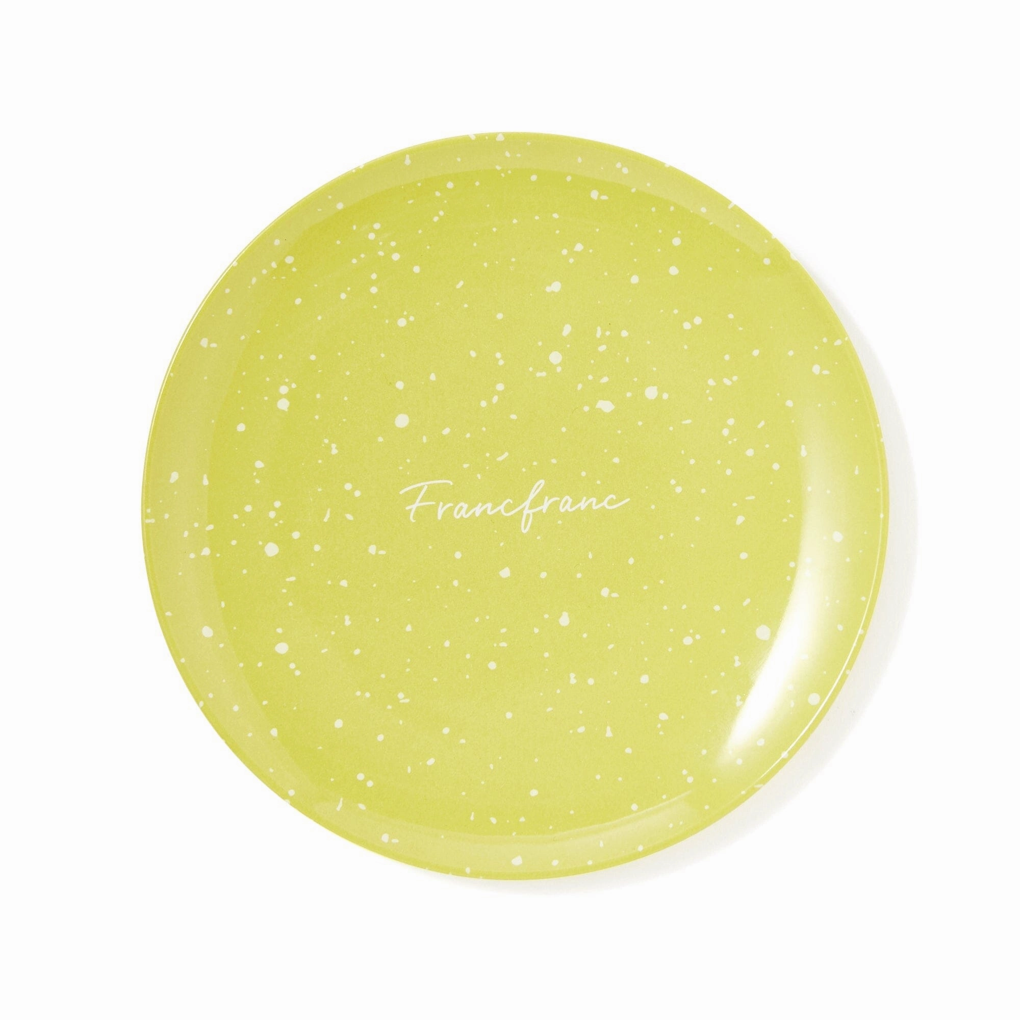 Splatter Melamine Plate Small Yellowhand-painted ceramic bowl