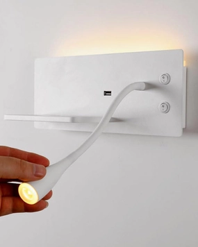 Spot Light with USB Charging & Wireless Fast Charger  Body Type -WHmodern wall lamp,smart wall lamp