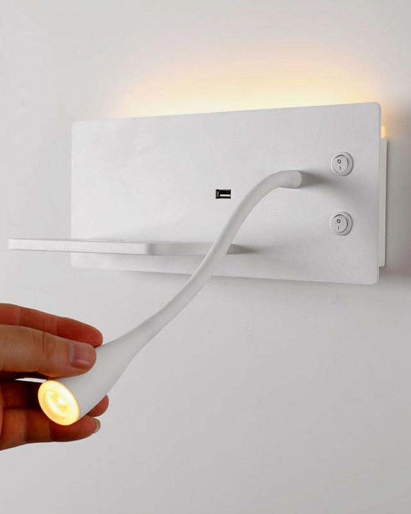 Spot Light with USB Charging & Wireless Fast Charger  Body Type -WHmodern wall lamp,smart wall lamp