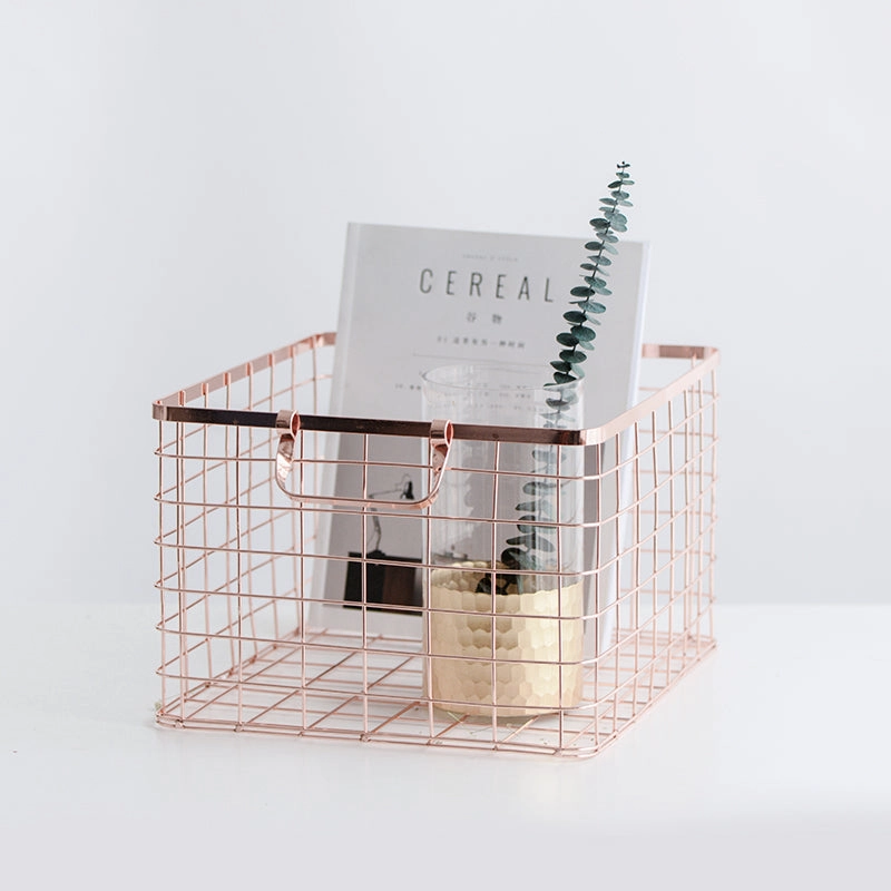 Square Copper Storage Basket