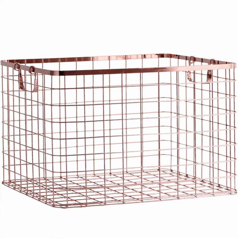 Square Copper Storage Basket