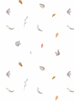 Squirrel Friends, Wallpapernordic minimalist wallpaper
